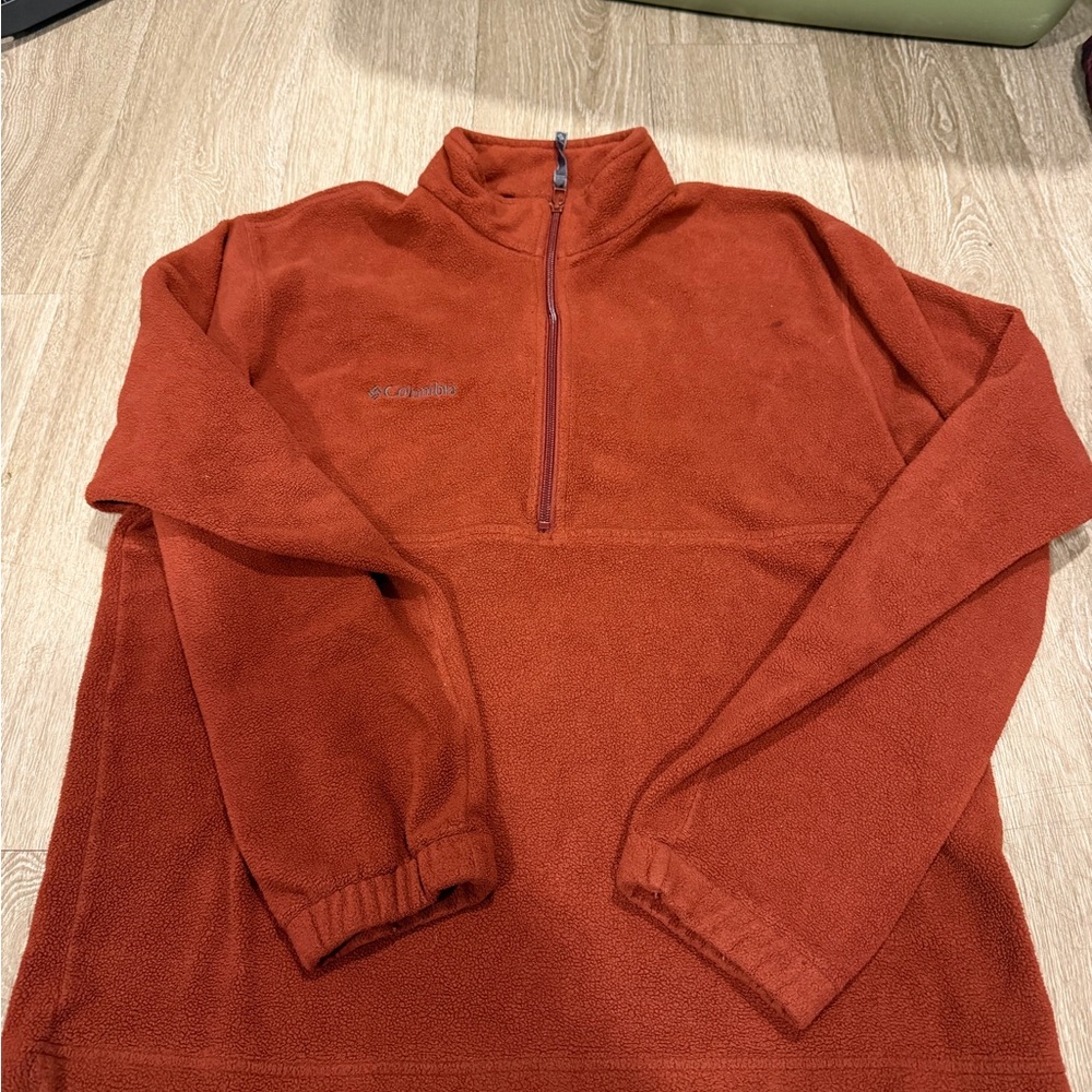 Columbia Men's Burnt Orange Zip-Up Sweater